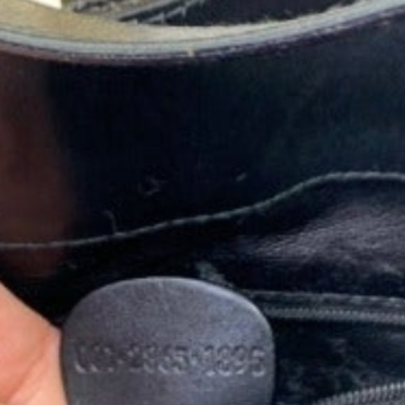 🥳HP🥳Gucci Authentic Gucci Vintage Black Leather Tote Gold Zipper Shoulder Bag - Picture 8 of 13